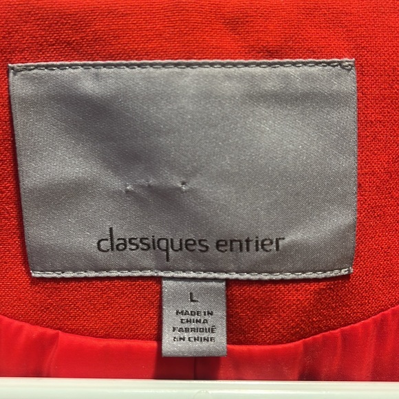 Classiques Entier Womens Red Jacket Size Large Pockets SEND OFFERS! - Picture 2 of 11